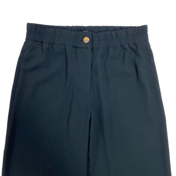 J.CREW Pull on Wide Crop Trouser Pants in Black Size 12 Style #AV443 New - Picture 3 of 10